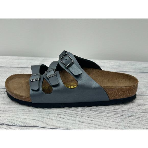 Birkenstock Womens Ice Pearl Florida Soft Footbed Birko-Flor Sandals US Size 37 - Picture 6 of 11